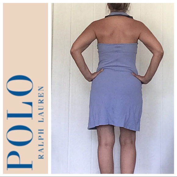 RALPH LAUREN POLO JEANS COMPANY HALTER DRESS MEDIUM - Picture 3 of 6